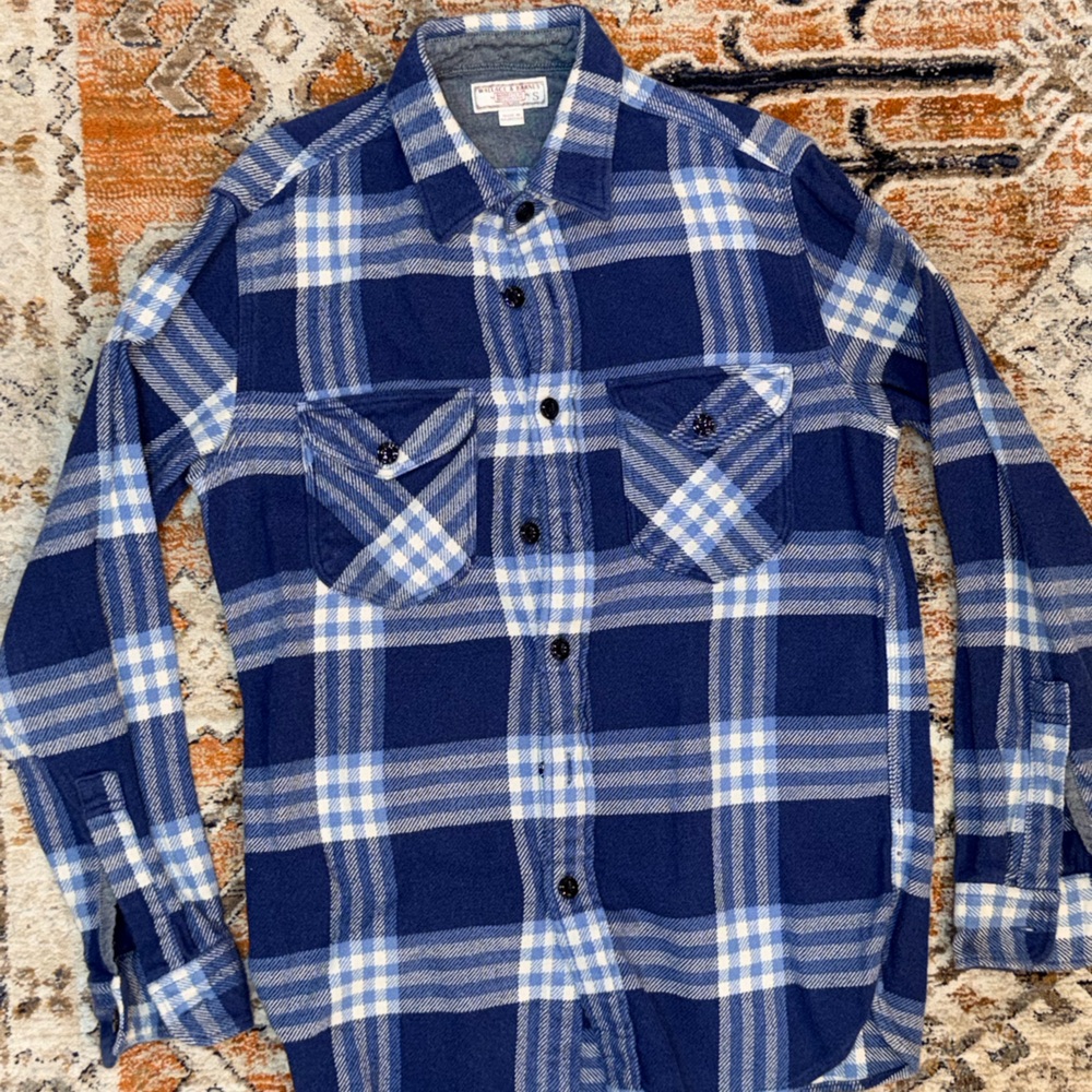 Jcrew/ Wallace & Barnes Blue Plaid Men's Shirt